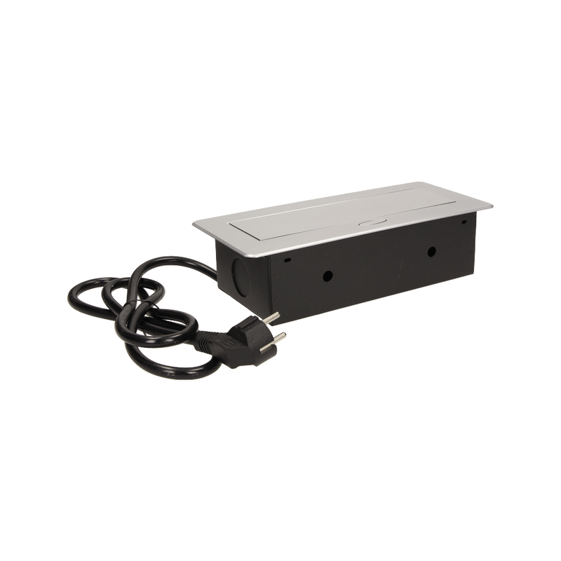 Casa si Gradina - Electrice - Prize - Priza schuko ORNO OR-AE-1337/G(GS), incastrabila, 230V, 2500W, cablu 1.5 m, argintiu - Infinity.ro