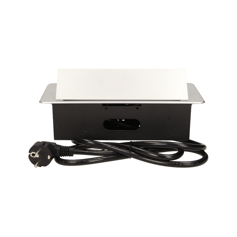 Casa si Gradina - Electrice - Prize - Priza schuko ORNO OR-AE-1337/G(GS), incastrabila, 230V, 2500W, cablu 1.5 m, argintiu - Infinity.ro