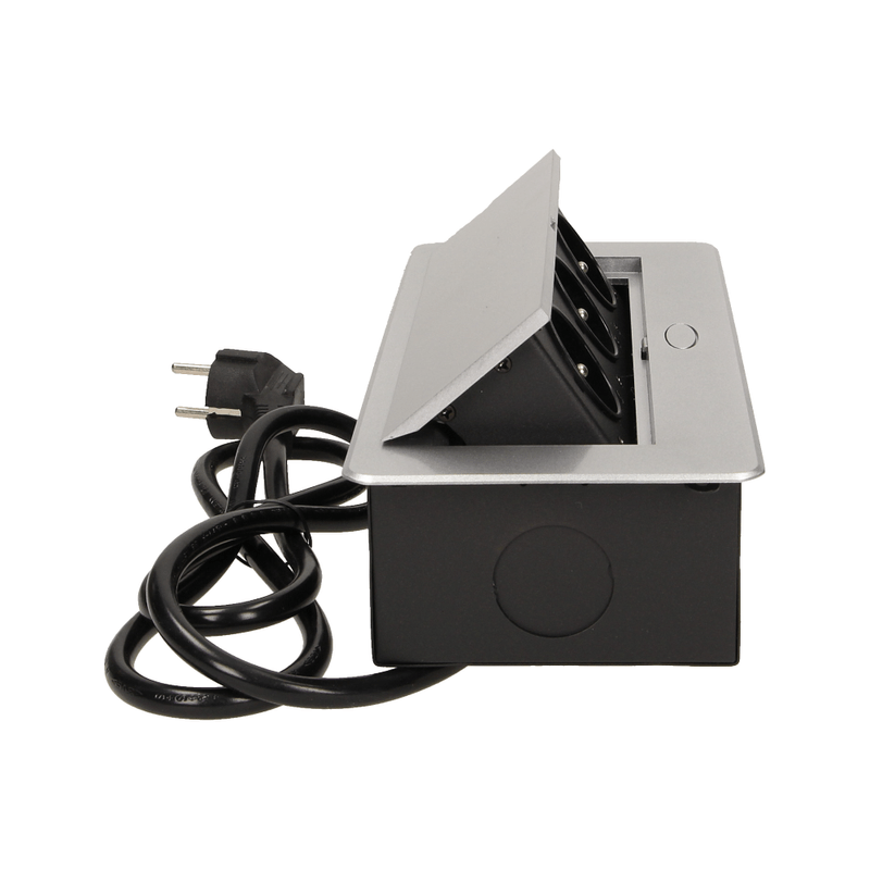 Casa si Gradina - Electrice - Prize - Priza schuko ORNO OR-AE-1337/G(GS), incastrabila, 230V, 2500W, cablu 1.5 m, argintiu - Infinity.ro