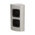 Casa si Gradina - Electrice - Prize - Priza schuko ORNO OR-AE-1303/G(GS), dubla, 230V, 3680W, cablu 0.5 m, gri - Infinity.ro