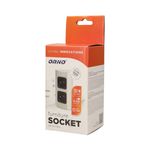 Casa si Gradina - Electrice - Prize - Priza schuko ORNO OR-AE-1303/G(GS), dubla, 230V, 3680W, cablu 0.5 m, gri - Infinity.ro