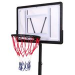 Sport si Outdoor - Sporturi de echipa - Baschet - Cosuri si panouri baschet - Set cos de baschet ajustabil, inaltime 2.1m, multicolor, baza cu roti - Infinity.ro