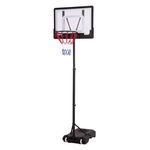 Sport si Outdoor - Sporturi de echipa - Baschet - Cosuri si panouri baschet - Set cos de baschet ajustabil, inaltime 2.1m, multicolor, baza cu roti - Infinity.ro