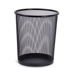 Casa si Gradina - Mobilier - Organizare si depozitare - Cosuri de gunoi - Cos gunoi metalic birou, 25 x 26cm, capacitate 8.5l, negru - Infinity.ro