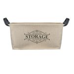 Casa si Gradina - Mobilier - Organizare si depozitare - Cutii depozitare - Cos depozitare textil, model storage, bej, 40x 30x 19cm, manere negre - Infinity.ro
