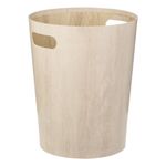 Casa si Gradina - Mobilier - Organizare si depozitare - Cosuri de gunoi - Cos de gunoi birou, model lemn, diametru 25 x 30cm, capacitate 8.5l, bej - Infinity.ro