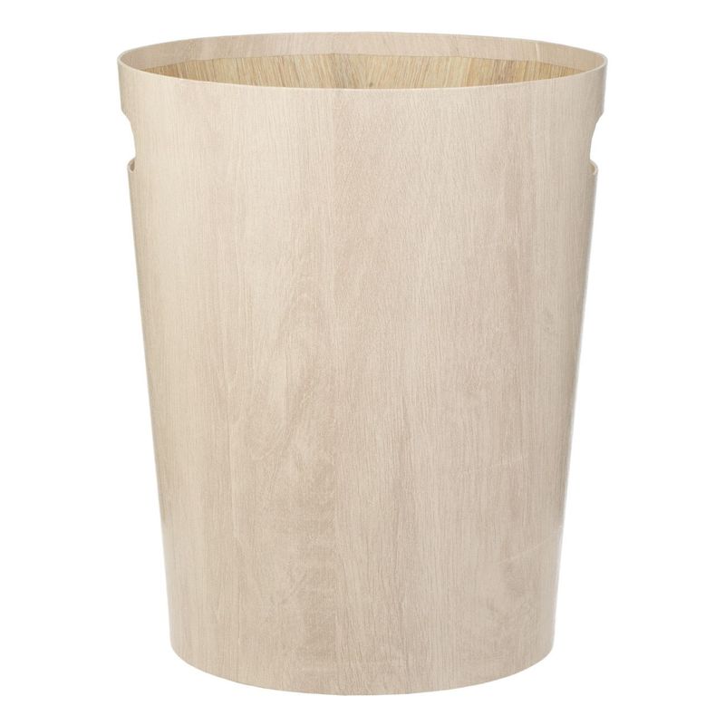 Casa si Gradina - Mobilier - Organizare si depozitare - Cosuri de gunoi - Cos de gunoi birou, model lemn, diametru 25 x 30cm, capacitate 8.5l, bej - Infinity.ro
