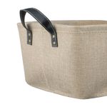 Casa si Gradina - Mobilier - Organizare si depozitare - Cutii depozitare - Cos depozitare textil, model storage, bej, 40x 30x 19cm, manere negre - Infinity.ro