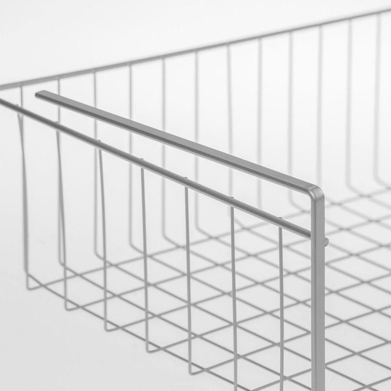 Casa si Gradina - Mobilier - Organizare si depozitare - Cutii depozitare - Cos organizator metalic, alb, 50x 25.5 x 13.5cm, suspendabil - Infinity.ro