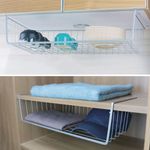 Casa si Gradina - Mobilier - Organizare si depozitare - Cutii depozitare - Cos organizator metalic, alb, 50x 25.5 x 13.5cm, suspendabil - Infinity.ro