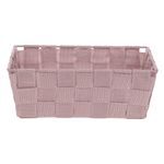 Casa si Gradina - Mobilier - Organizare si depozitare - Cutii depozitare - Cos depozitare, impletit roz, metal, dimensiuni 22 x 15.5 x 8cm - Infinity.ro