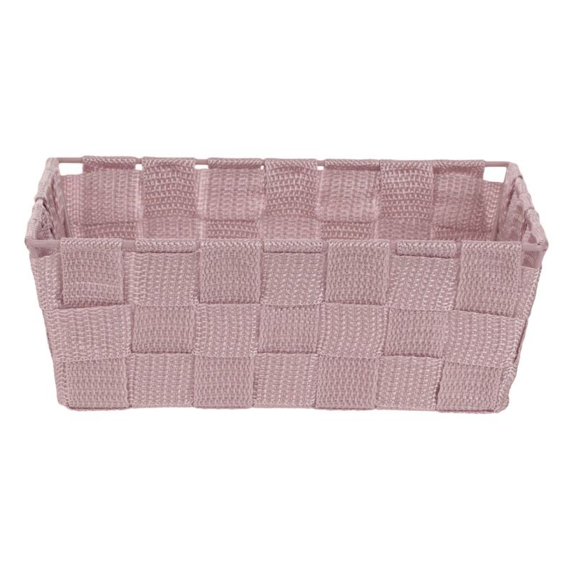Casa si Gradina - Mobilier - Organizare si depozitare - Cutii depozitare - Cos depozitare, impletit roz, metal, dimensiuni 22 x 15.5 x 8cm - Infinity.ro