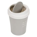 Casa si Gradina - Mobilier - Organizare si depozitare - Cosuri de gunoi - Cos de gunoi plastic, model no days for bad coffee, culoare gri, capacitate 2.2l, diametru 16 x 21cm - Infinity.ro