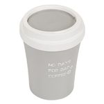 Casa si Gradina - Mobilier - Organizare si depozitare - Cosuri de gunoi - Cos de gunoi plastic, model no days for bad coffee, culoare gri, capacitate 2.2l, diametru 16 x 21cm - Infinity.ro