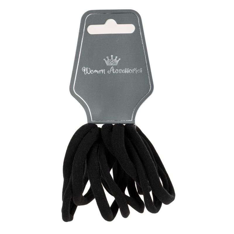 Fashion, accesorii si bijuterii - Femei - Accesorii femei - Accesorii pentru par femei - Elastice par femei, set 10 bucati, negre - Infinity.ro