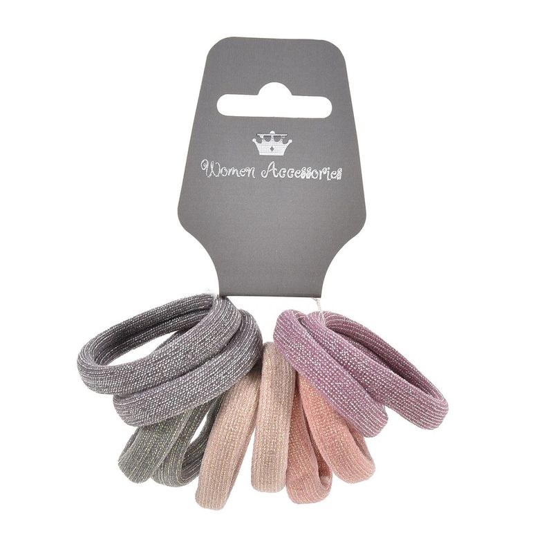 Fashion, accesorii si bijuterii - Femei - Accesorii femei - Accesorii pentru par femei - Set elastice par femei, multicolor, 10 bucati - Infinity.ro