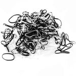 Fashion, accesorii si bijuterii - Femei - Accesorii femei - Accesorii pentru par femei - Set elastice par, 100 bucati, culori negru si transparent - Infinity.ro