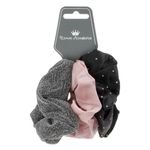 Fashion, accesorii si bijuterii - Femei - Accesorii femei - Accesorii pentru par femei - Set elastice par femei, multicolor, satin, 3 bucati - Infinity.ro