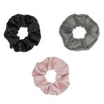 Fashion, accesorii si bijuterii - Femei - Accesorii femei - Accesorii pentru par femei - Set elastice par femei, multicolor, satin, 3 bucati - Infinity.ro