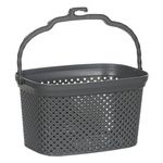 Market - Spalare si intretinere rufe - Uscatoare de rufe si accesorii - Cos plastic diamond, gri, capacitate 2.8l, 21.5 x 15 x 12.5 cm, suport carlige rufe - Infinity.ro