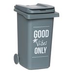 Casa si Gradina - Mobilier - Organizare si depozitare - Cosuri de gunoi - Cos de gunoi plastic, good vibes, capacitate 0.48l, gri - Infinity.ro