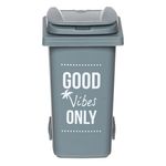 Casa si Gradina - Mobilier - Organizare si depozitare - Cosuri de gunoi - Cos de gunoi plastic, good vibes, capacitate 0.48l, gri - Infinity.ro