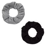 Fashion, accesorii si bijuterii - Femei - Accesorii femei - Accesorii pentru par femei - Set elastice par dama, 2 bucati, culoare negru si gri melanj - Infinity.ro