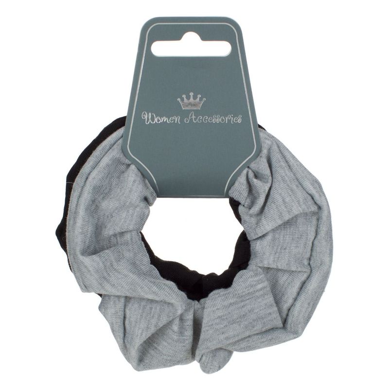 Fashion, accesorii si bijuterii - Femei - Accesorii femei - Accesorii pentru par femei - Set elastice par dama, 2 bucati, culoare negru si gri melanj - Infinity.ro