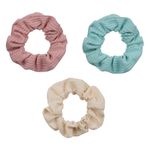 Fashion, accesorii si bijuterii - Femei - Accesorii femei - Accesorii pentru par femei - Elastice par, set 3 bucati, multicolor, ribbed, accesorii par femei - Infinity.ro