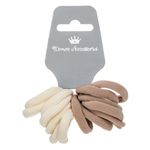 Fashion, accesorii si bijuterii - Femei - Accesorii femei - Accesorii pentru par femei - Elastice par femei, frotte, set 14 bucati, culoare ecru si bej - Infinity.ro