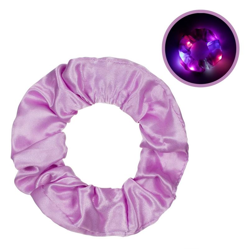 Fashion, accesorii si bijuterii - Femei - Accesorii femei - Accesorii pentru par femei - Elastice par led, multicolor, saten, set 2 bucati - Infinity.ro