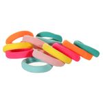 Fashion, accesorii si bijuterii - Femei - Accesorii femei - Accesorii pentru par femei - Set elastice par, frotte, multicolor, 12 bucati - Infinity.ro