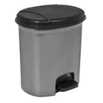 Casa si Gradina - Mobilier - Organizare si depozitare - Cosuri de gunoi - Cos de gunoi baie, model pedala, culoare antracit-negru, capacitate 7l, material plastic - Infinity.ro