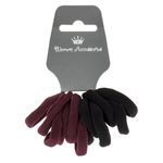 Fashion, accesorii si bijuterii - Femei - Accesorii femei - Accesorii pentru par femei - Set elastice par, frotte, 14 bucati, culoare negru si bordo - Infinity.ro