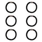 Fashion, accesorii si bijuterii - Femei - Accesorii femei - Accesorii pentru par femei - Elastice par femei, frotte, inchidere metalica, negru, set 6 bucati - Infinity.ro