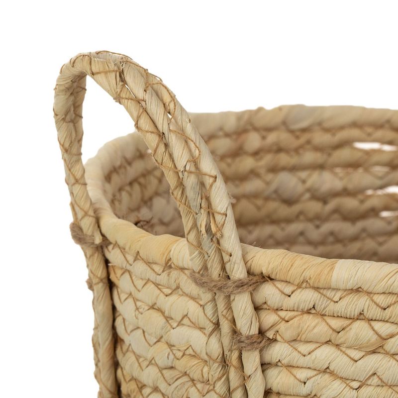 Casa si Gradina - Mobilier - Organizare si depozitare - Cutii depozitare - Cos depozitare, natur, 28 x 23cm, bej maro, fibra de porumb, cu maner - Infinity.ro