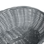 Casa si Gradina - Bucatarie si vesela - Ustensile bucatarie - Cosuri servire - Cos decorativ gri, oval, impletit, 27 x 20x 8 cm - Infinity.ro