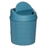 Casa si Gradina - Mobilier - Organizare si depozitare - Cosuri de gunoi - Cos de gunoi birou, impletit, plastic, culoare bleu, capacitate 1.4l - Infinity.ro