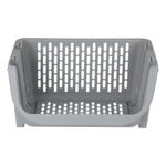 Casa si Gradina - Mobilier - Organizare si depozitare - Cutii depozitare - Cos stivuibil, plastic, perforat, gri, 49 x 36 x 25 cm - Infinity.ro