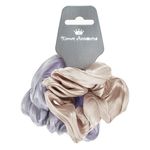 Fashion, accesorii si bijuterii - Femei - Accesorii femei - Accesorii pentru par femei - Elastice par satinate, set 2 bucati, lila si ecru, accesorii femei - Infinity.ro