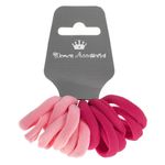 Fashion, accesorii si bijuterii - Femei - Accesorii femei - Accesorii pentru par femei - Set elastice par, frotte, 14 bucati, culoare fucsia si roz - Infinity.ro