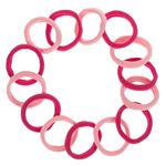 Fashion, accesorii si bijuterii - Femei - Accesorii femei - Accesorii pentru par femei - Set elastice par, frotte, 14 bucati, culoare fucsia si roz - Infinity.ro