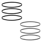 Fashion, accesorii si bijuterii - Femei - Accesorii femei - Accesorii pentru par femei - Set elastice par, 6 bucati, negru si gri - Infinity.ro