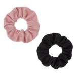 Fashion, accesorii si bijuterii - Femei - Accesorii femei - Accesorii pentru par femei - Set elastice par, ribbed, 2 bucati, culoare negru si nude - Infinity.ro