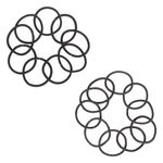Fashion, accesorii si bijuterii - Femei - Accesorii femei - Accesorii pentru par femei - Elastice par, set 20 bucati, negru cu lurex argintiu - Infinity.ro