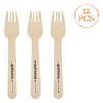 Casa si Gradina - Decoratiuni - Decoratiuni petrecere - Accesorii pentru petrecere - Furculite lemn petrecere, batman, natural, set 12 bucati, lungime 16cm - Infinity.ro