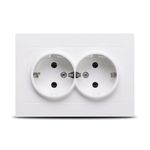 Casa si Gradina - Electrice - Prize - Priza dubla cu CP alb - Infinity.ro