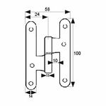 Casa si Gradina - Constructii - Feronerie si accesorii - Balamale - Balama EDM PN04 100 x 58 mm Stanga Otel - Infinity.ro