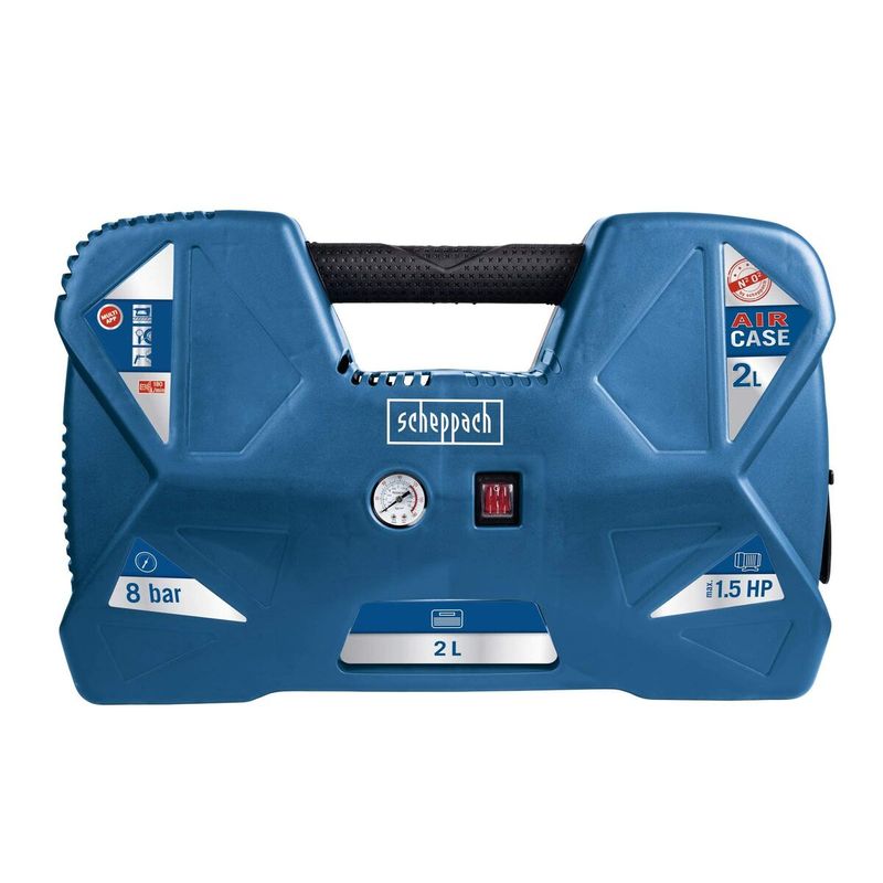 Auto si Moto - Reparatii si depanare - Compresoare auto - Compresor de aer Scheppach Air Case 1100 W 2 L 230 V 8 bar - Infinity.ro