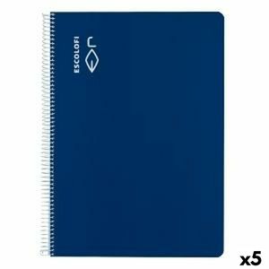 Notebook ESCOLOFI Albastru A4 Din A4 40 Frunze (5 Unitati)